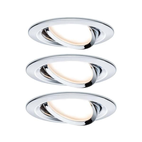Paulmann 93452 Nova Inbyggnadsbelysning Set 3 st LED LED 18 W Krom (glänsande) Krom