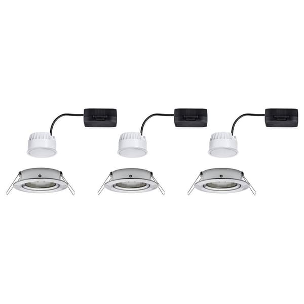 Paulmann 93447 Nova Inbyggnadsbelysning Set 3 st LED LED 18 W Järn (borstad)
