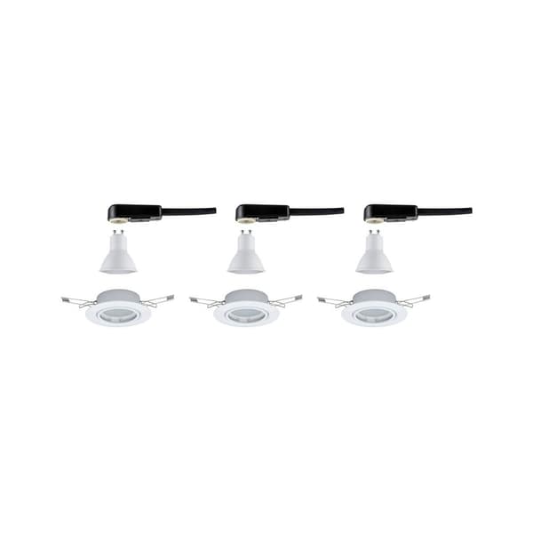 Paulmann 93422 Base Inbyggnadsbelysning Set 3 st LED GU10 15 W Vit