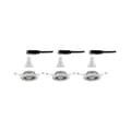 Miniatyrbild 2 av 3: Paulmann 93420 Base Inbyggnadsbelysning Set 3 st LED GU10 15 W Rostfritt stål (borstat)