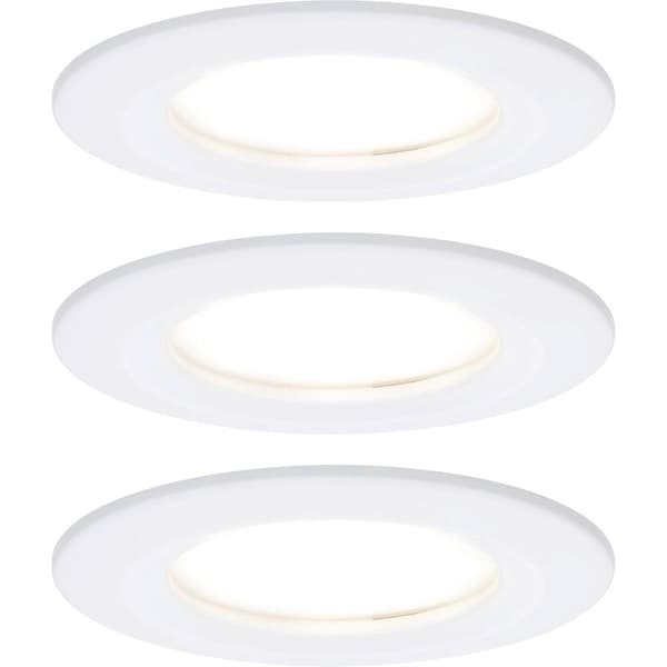 Paulmann Nova Badrumsbelysning downlight Set 3 st LED LED 18 W IP44 Matt vit Vit