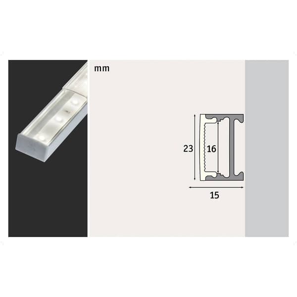 Paulmann 70809 Profil Aluminium (L x B x H) 100 x 2.3 x 1.5 cm 1 st