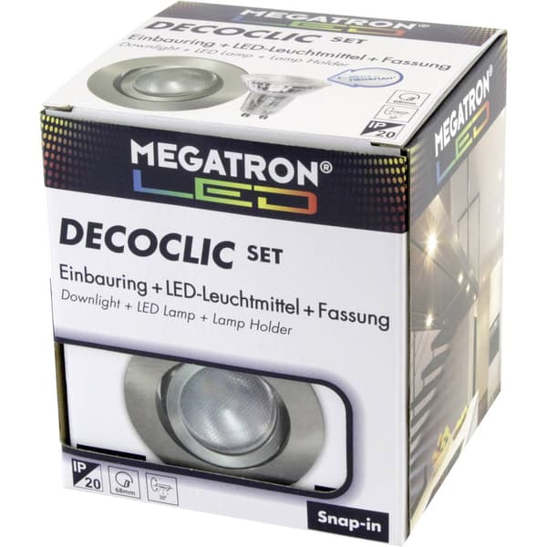 Megatron MT75403 Inbyggnadsbelysning LED GU10, GU5.3 6 W Järn (borstad)