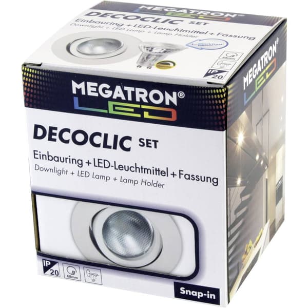 Megatron MT75401 Inbyggnadsbelysning LED GU10, GU5.3 6 W Vit