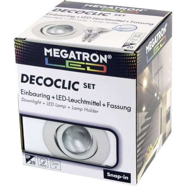 Megatron MT75400 Inbyggnadsbelysning LED GU10, GU5.3 6 W Vit