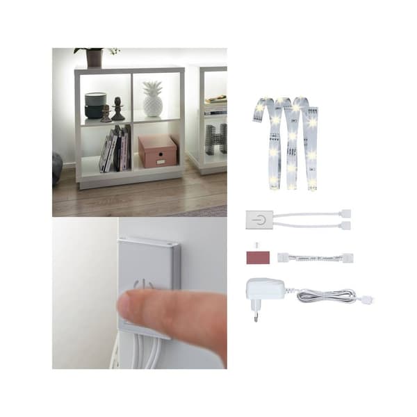 Paulmann YourLED ECO Comfort 70954 LED-list komplett-set med kontakt 12 V 1 m Varmvit 1 st