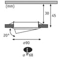 Miniatyrbild 4 av 4: Paulmann 93413 Base Inbyggnadsbelysning LED LED 5 W Vit