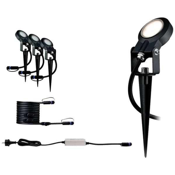 Paulmann Sting 93696 Belysningssystem Plug&Shine LED-spotlightset, startpaket Set 3 st LED 18 W Varmvit Antracit Antracit
