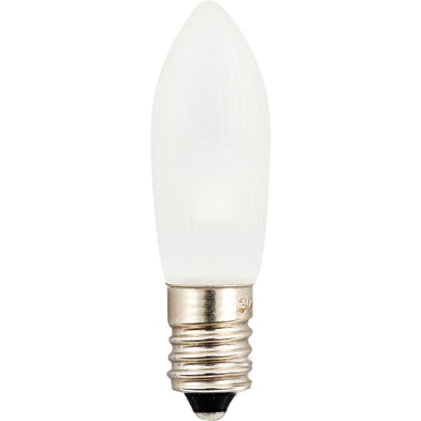 Reservelampe E10 universal 14V-55V LED 0,2W frostet 3pk