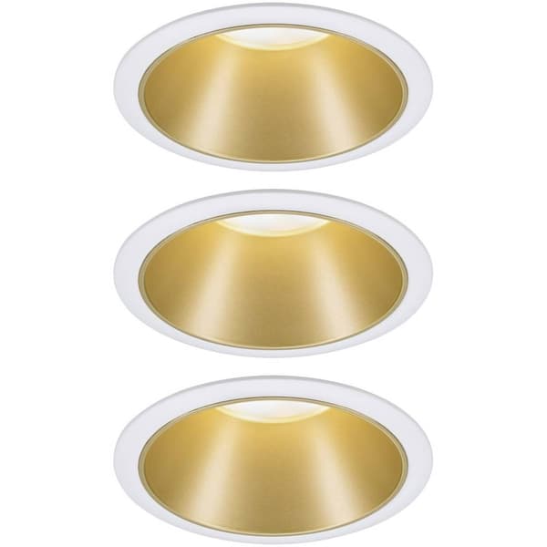 Paulmann 93406 Cole Coin Inbyggnadsbelysning Set 3 st LED 6.50 W Vit, Guld Guld, Vit