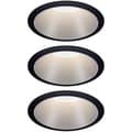 Miniatyrbild 1 av 5: Paulmann 93408 Cole Coin Inbyggnadsbelysning Set 3 st LED 18 W Svart, Silver