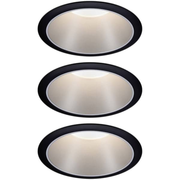 Paulmann 93408 Cole Coin Inbyggnadsbelysning Set 3 st LED 18 W Svart, Silver Svart, Silver