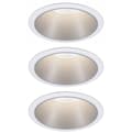 Miniatyrbild 1 av 6: Paulmann 93410 Cole Coin Inbyggnadsbelysning Set 3 st LED 6 W Vit, Silver