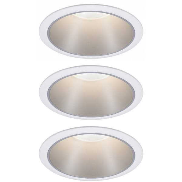 Paulmann 93410 Cole Coin Inbyggnadsbelysning Set 3 st LED 6 W Vit, Silver Silver, Vit