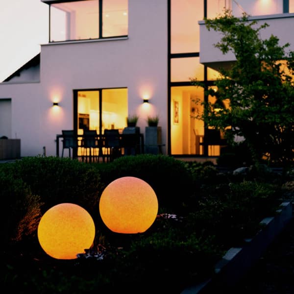 MegaLight D2523 SHINING STONE 25 Utomhusbelysning dekoration E27 Grå-vit, Sten-optik