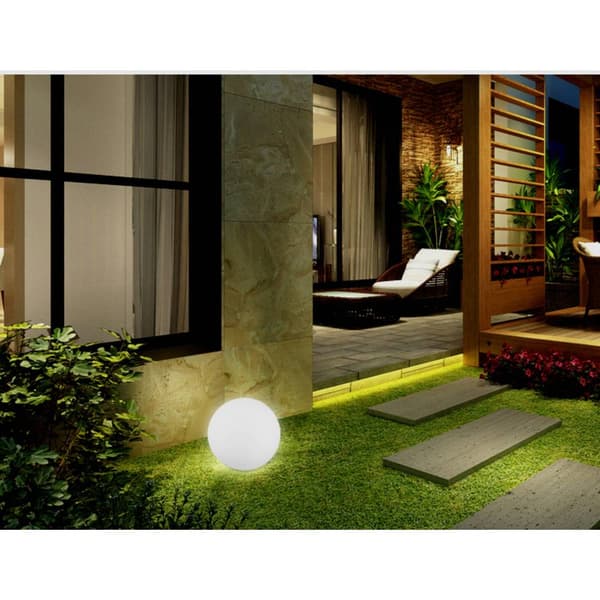 MegaLight D2019V SHINING BALL AKKU Utomhusbelysning dekoration LED LED fast installerad 2 W Antracit/grå, Svart, Vit