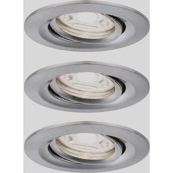 LED-inbyggnadsbelysning Paulmann EBL Nova mini Coin 94295 Max. effekt: 4 W Varmvit Borstat järn