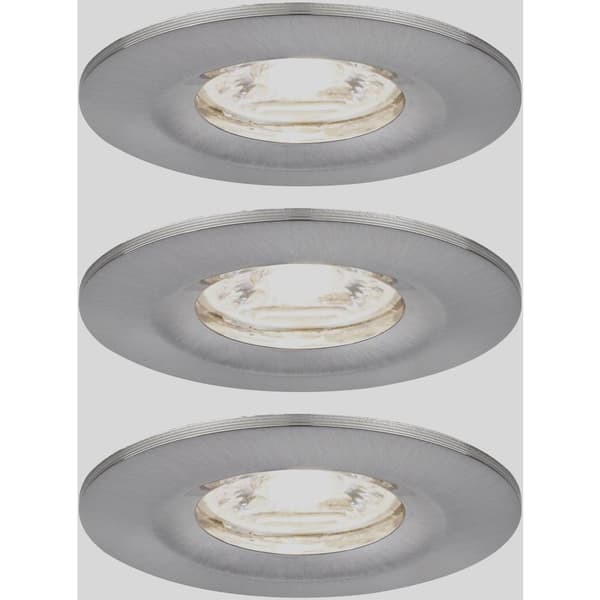 Paulmann 94301 EBL Nova mini Coin LED-inbyggnadsbelysning Set 3 st 4 W Järn Borstat järn
