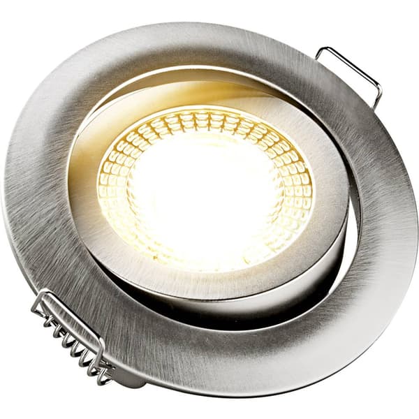 Heitronic 500666 DL7202 LED-inbyggnadsbelysning LED LED fast installerad 5 W Silver