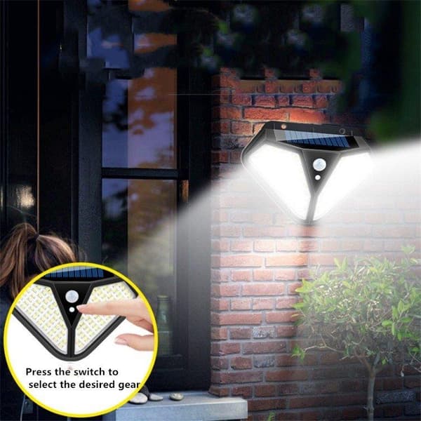 Seinälamppu Aurinkokennovalaistus 102 LED