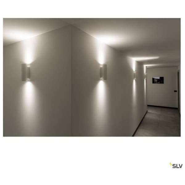 SLV Plastra Tube Vegglampe GU10 Hvit Gips