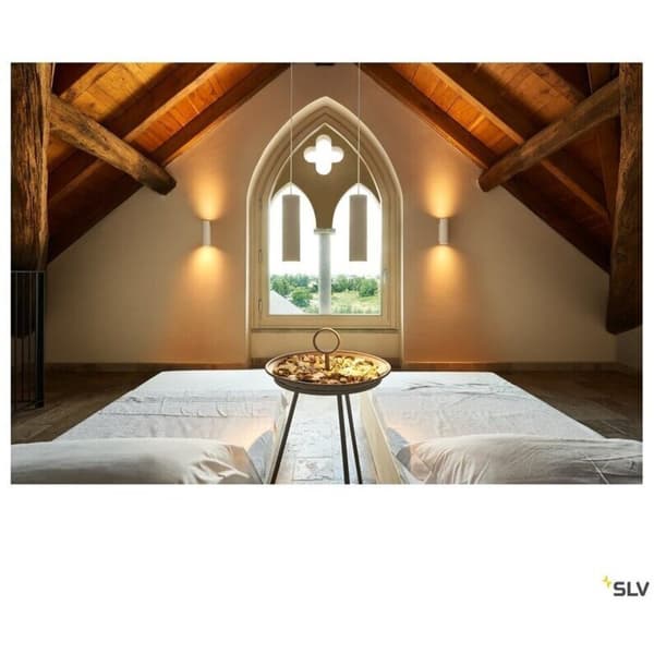 SLV Plastra Tube Vegglampe GU10 Hvit Gips
