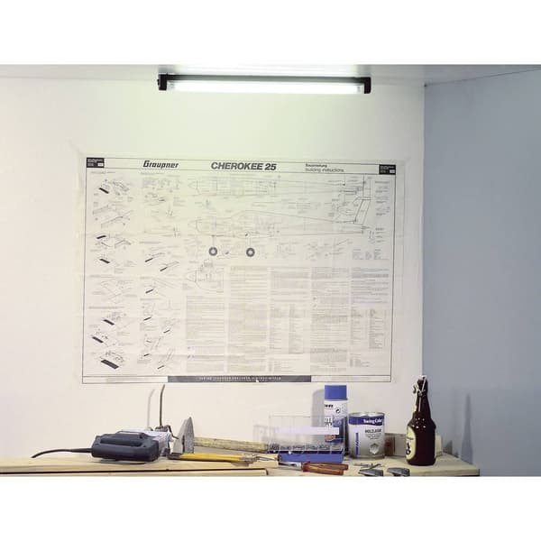 Eurolite 60cm Slim UV & weiß UV-rör Set 18 W Svart