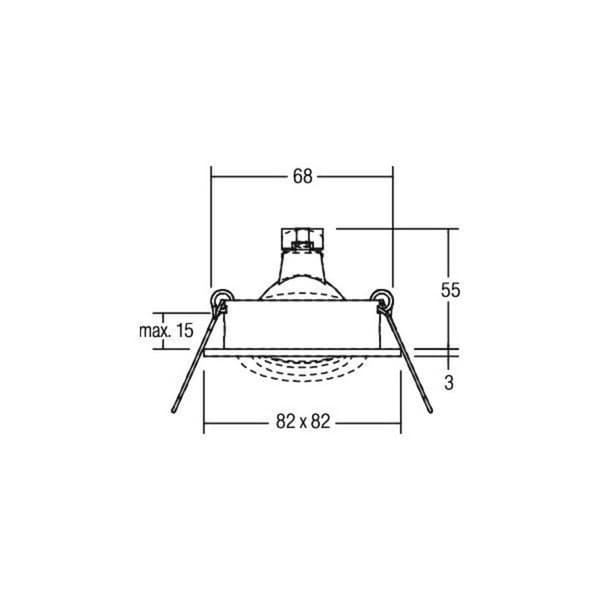Brumberg 6525 6525 Inbyggnadsbelysning Halogen GX5.3 50 W Aluminium