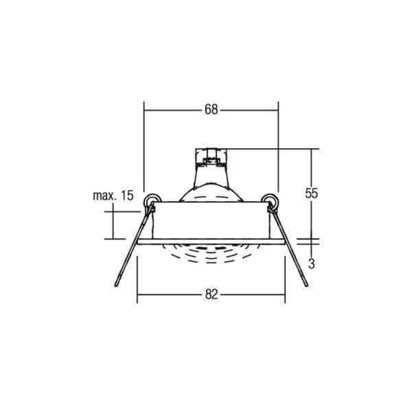 Brumberg 6325 6325 Inbyggnadsbelysning Halogen GX5.3 50 W Aluminium