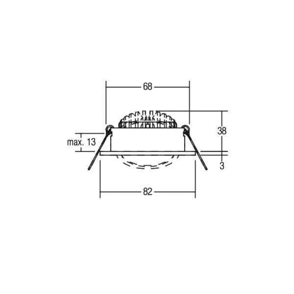 Brumberg 12261073 12261073 LED-inbyggnadsbelysning LED 7 W Vit