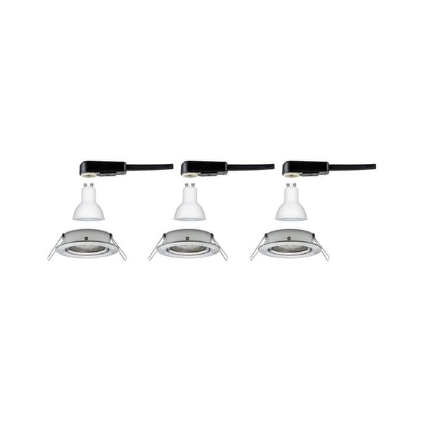Paulmann 93429 Nova Inbyggnadsbelysning Set 3 st LED GU10 19.5 W Järn (borstad)