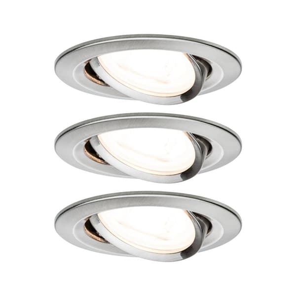 Paulmann 93429 Nova Inbyggnadsbelysning Set 3 st LED GU10 19.5 W Järn (borstad)