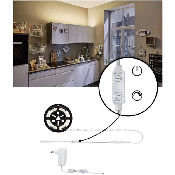 Paulmann SimpLED 78955 LED-list komplett-set med kontakt 24 V 1.5 m Varmvit 1 st Vit