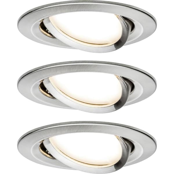 Paulmann 92959 LED-inbyggnadsbelysning Set 3 st LED 18 W Järn (borstad)