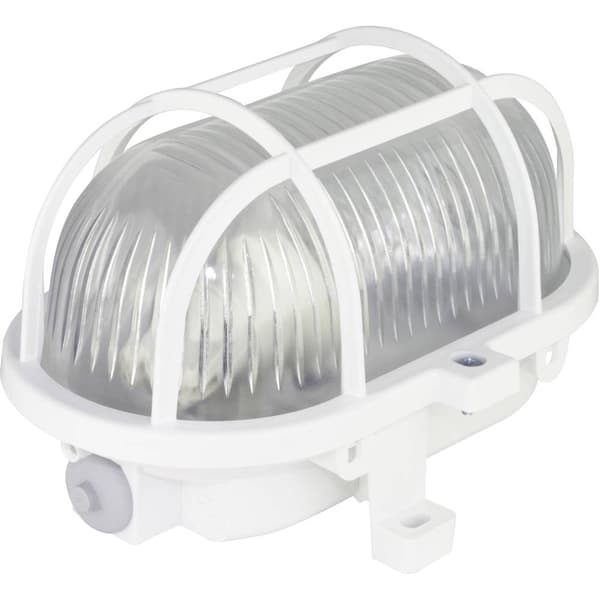 REV Ovalleuchte Kst.LED 5W weiß Våtrumsbelysnings-vägglampa LED E27 5 W Varmvit Vit