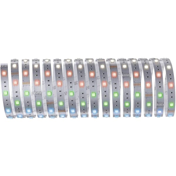 Paulmann MaxLED Stripe RGB 79867 LED-list med kontakt 24 V 5 m Varmvit 1 st Silver