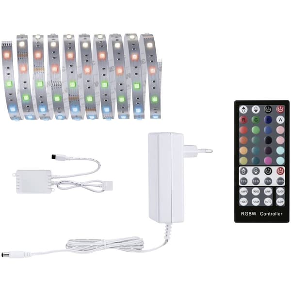Paulmann MaxLED Basic 79864 LED-list komplett-set med kontakt 24 V 3 m Varmvit 1 st Silver