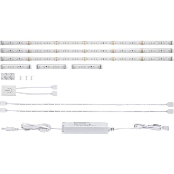 Paulmann FN MaxLED Comfort 79838 LED-list komplett-set med öppen kabelände 24 V 1.80 m Varmvit 1 st Silver