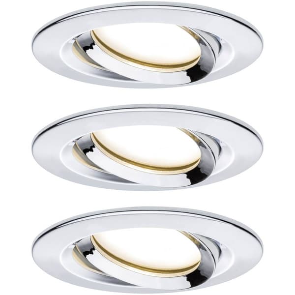 Paulmann Nova Plus Badrumsbelysning downlight Set 3 st LED LED 20.4 W IP65 Krom