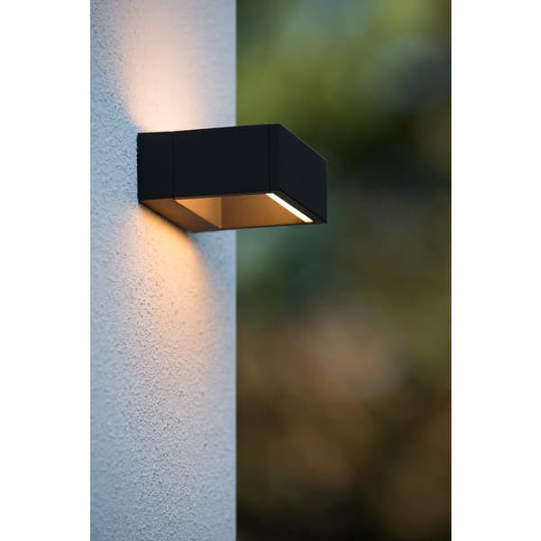Lucide Goa Utendørs Vegglampe 6W 3000K IP54 Antrasitt