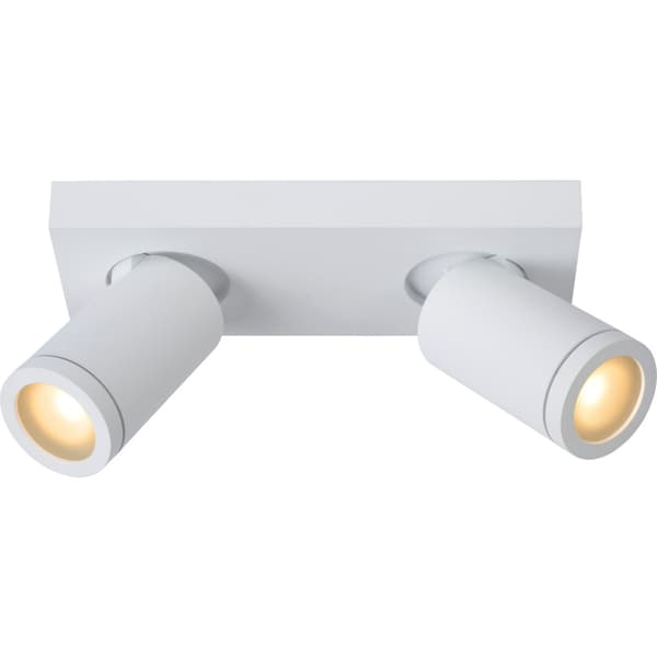 Lucide Taylor Takspot Baderom 2xGU10 IP44 Hvit
