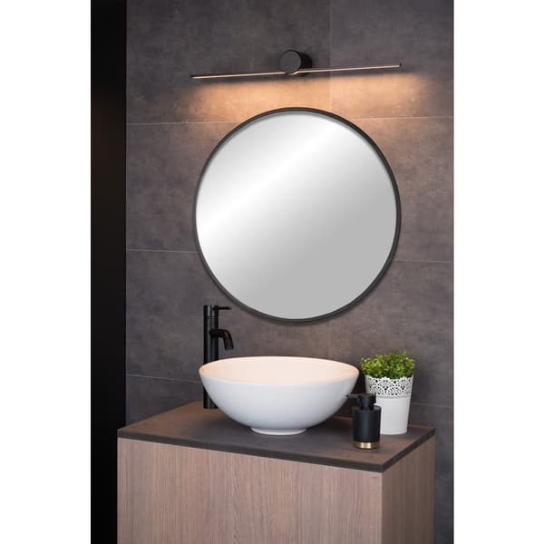 Lucide Mizar Vegglampe Baderom 60cm 6W IP44 Sort