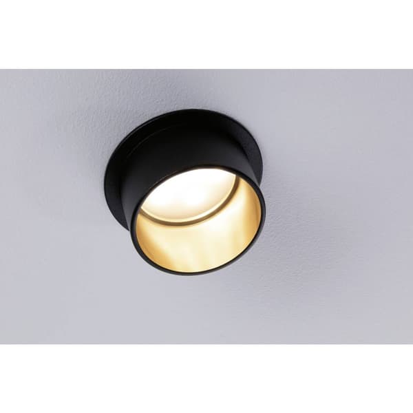 Paulmann 93378 LED-inbyggnadsbelysning LED LED fast installerad 6 W Svart (matt), Guld