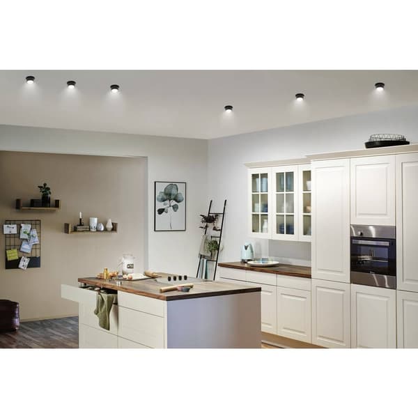 Paulmann 93382 LED-inbyggnadsbelysning Lampsats glas LED fast installerad 6.5 W Vit, Järn