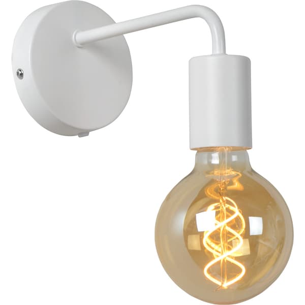 Lucide Scott Vegglampe E27 Hvit