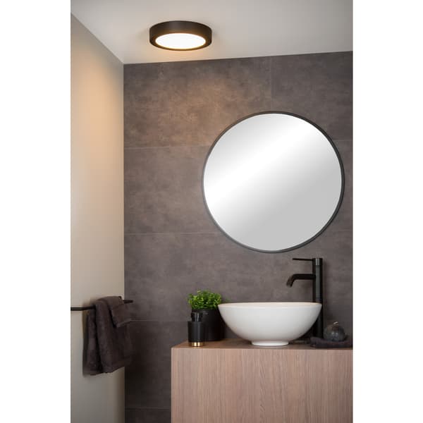 Lucide Brice Taklampe Rund 15W 23.5cm IP44 Sort