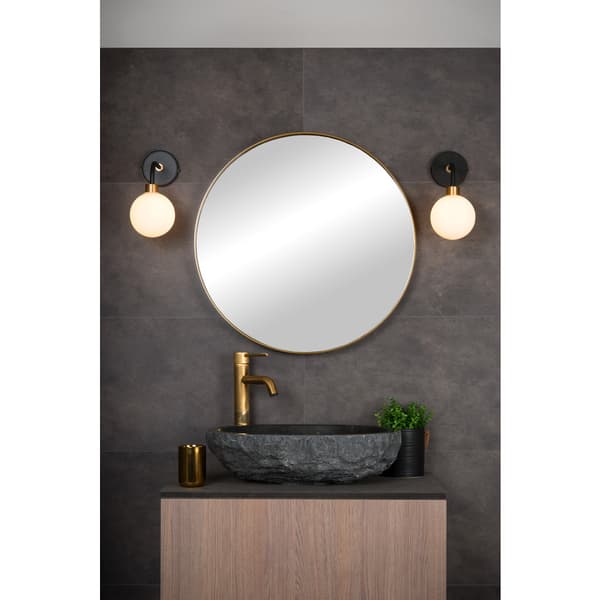 Lucide Berend Vegglampe Baderom Lav G9 33W Sort