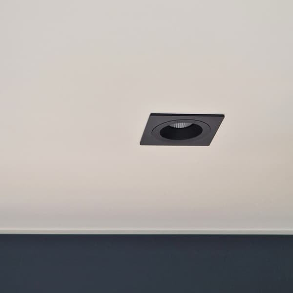 Namron Alfa downlightramme firkant enkel matt sort