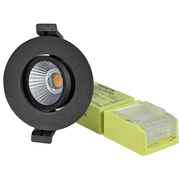 Namron Alfa Eco Downlight WarmDim 8W matt sort