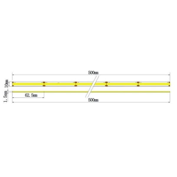 Barthelme Basic COB 51542128 LED-list med öppen kabelände 24 V 5 m Varmvit 1 st